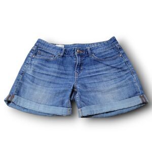 Gap Shorts Size 28 Womens Gap 1969 Real Straight Shorts Laguna Blue Denim Shorts
